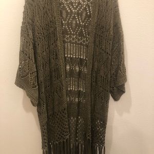 Ralph Lauren crocheted 3/4 length sweater